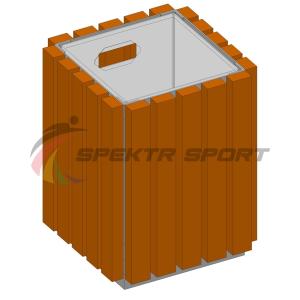 Купить Урна металлическая в деревянной обрешетке SP МФ400 в Сосновыйборе 