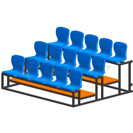 Купить Трибуна мобильная 3 ряда сиденья пластиковые на 15 мест в Сосновыйборе 